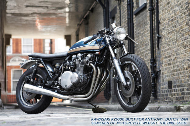 Kawasaki KZ100 cafe racer built by Untitled Motorcycles of London.