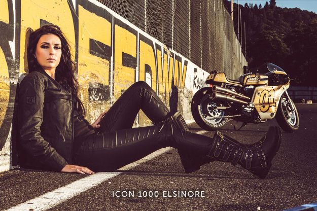 Icon 1000 Elsinore women's motorcycle boots.