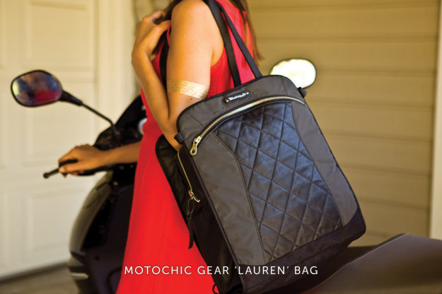 The super-stylish Moto Chic gear bag.