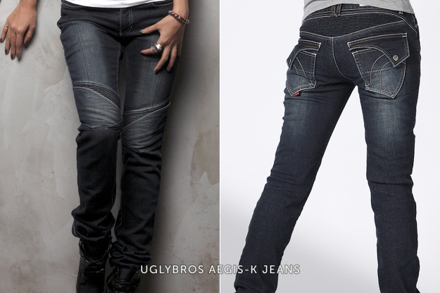 Women's motorcycle gear: motorcycle jeans by UglyBros USA.