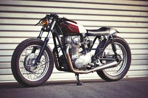 Low flyer: a cafe-styled XS650 from Clutch Customs of Paris.