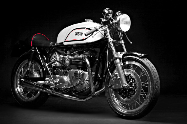 Adam Grice's immaculate Triton cafe racer motorcycle.