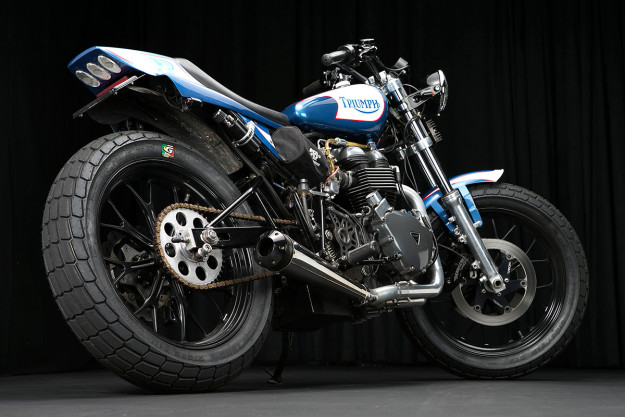 Form and function collide in spectacular style with this Triumph street tracker from Bonneville Performance.