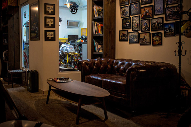 Back On Two, an intriguing custom motorcycle shop in the small city of Ness Ziona, Israel.