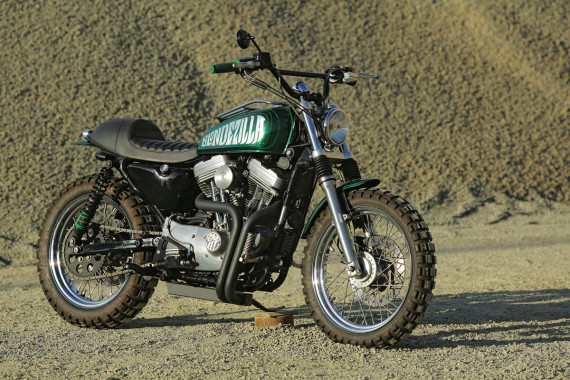 Blondezilla: MotoLady's Sportster Scrambler | Bike EXIF