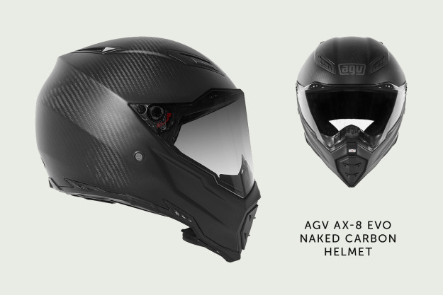 AGV AX-8 Evo Naked Carbon motorcycle helmet.