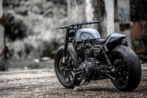 Hooligan Tactics: A pixel-perfect Harley Forty-Eight by Rough Crafts.