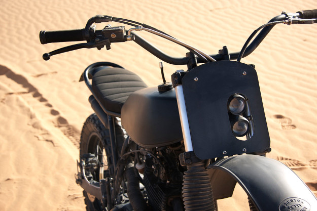 This custom Yamaha XT 600 was built to follow a Dutch rally team around Morocco.