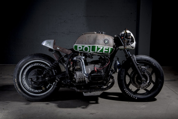 Not your usual BMW police motorcycle: this supercharged R80 is packing a NOS bottle and spits flames at the drag strip.