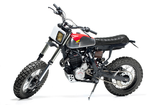 Based on the Honda Dominator, this custom scrambler comes from Dream Wheels Heritage and Capêlo's Garage of Portugal.