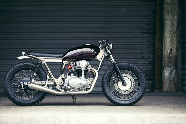 Going With The Flow: an immaculate Kawasaki W650 custom from Paris-based Clutch Motorcycles.