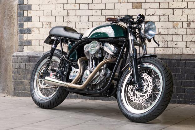 A most unorthodox Norton cafe racer—with a Buell X1 engine.