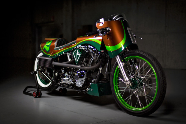 Custom Harley Fat Boy built by Tom Mosimann of the Swiss workshop GS Mashin.