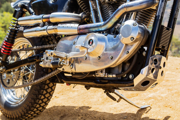 Welcome to Hollywood: A Harley Sportster 883 ready for the dirt.