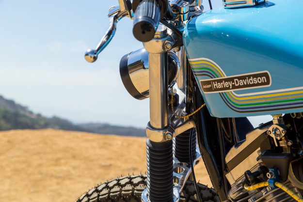 Welcome to Hollywood: A Harley Sportster 883 ready for the dirt.