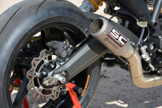Showstopper: a hot-rodded Ducati Scrambler custom from Marcus Walz.