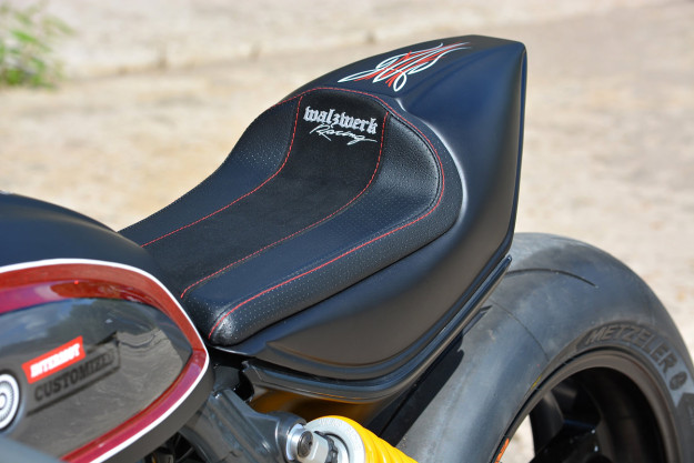 Showstopper: a hot-rodded Ducati Scrambler custom from Marcus Walz.