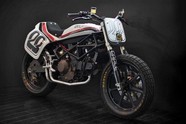 Limited production Ducati street tracker motorcycle by VW designer Alex Earle.