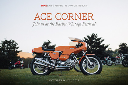 Show time: Bike EXIF sponsors Ace Corner at the Barber Vintage Festival