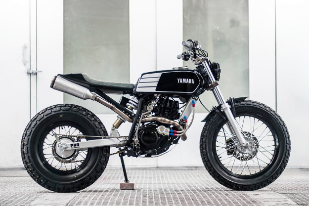 Fat Tracker: a chunky Yamaha TW200 from South African shop Wolf Moto.