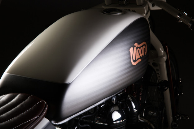 Giving the modern Triumph Bonneville a board tracker vibe: Wenley Andrews shows the way.