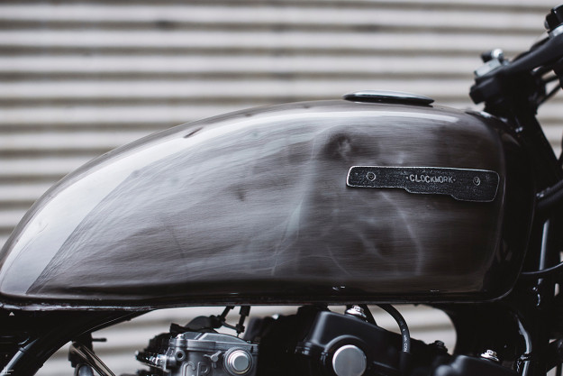 This Honda CB900 Custom from Clockwork Motorcycles has 10 speeds.