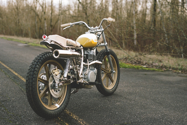 A Yamaha SR500 with a dirt track vibe from One Down Four Up.