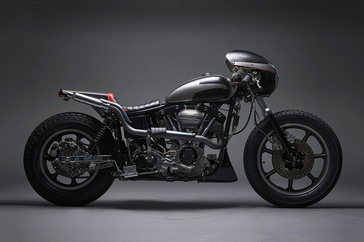 Janesville gives a shovelhead Harley the cafe racer treatment—with incredible results.
