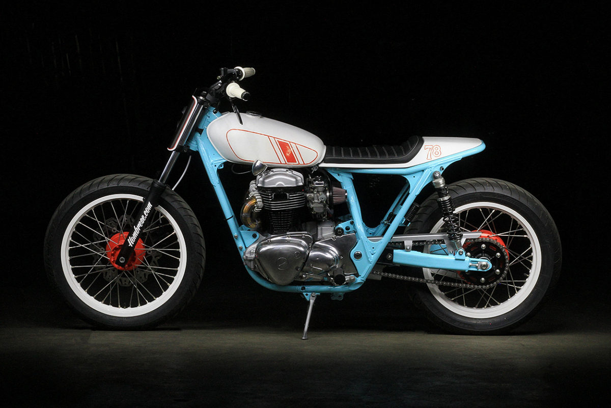 A (barely legal) Kawasaki W650 tracker from Hombrese | Bike EXIF