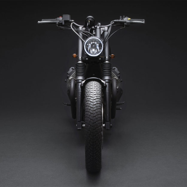 Italian American style: Moto Guzzi V7 by Venier Customs of NYC.