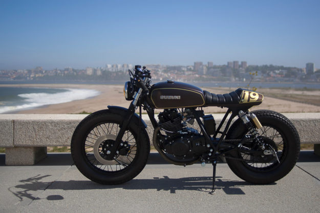 Delivering Smiles: An ex-postal service Suzuki reborn as a funky cafe racer.