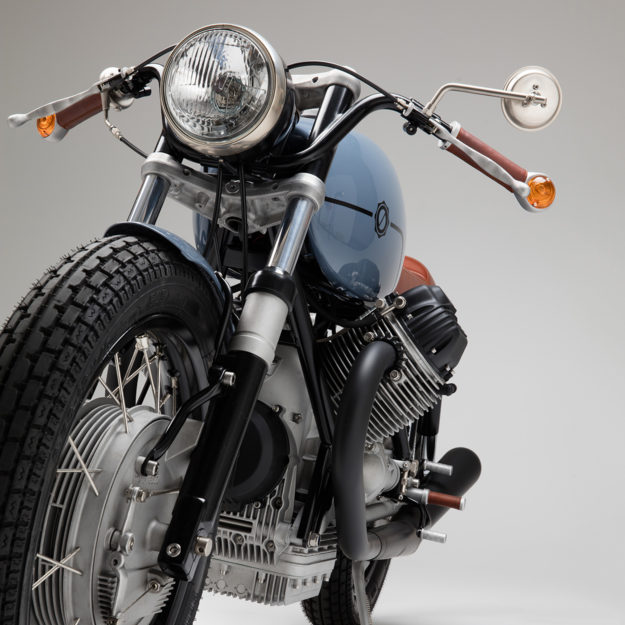 A Guzzi custom build by Axel Budde of Kaffeemaschine, who plans to hand it down to his daughter.