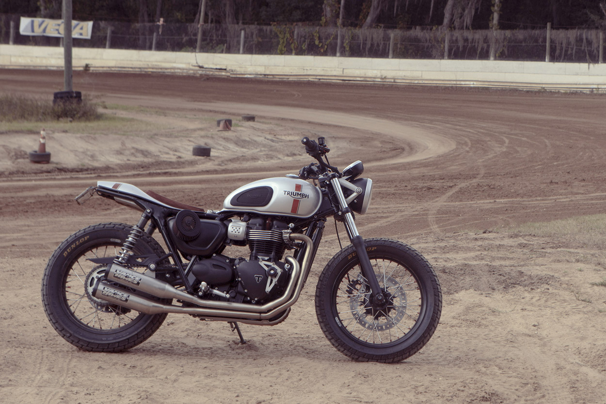 Triumph Street Twin flat tracker by Standard Motorcycle Co., built for the RSD Super Hooligan National Championship