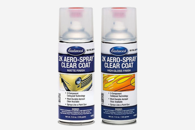 Eastwood's 2K AeroSpray™ High-Gloss and Matte Clear paint