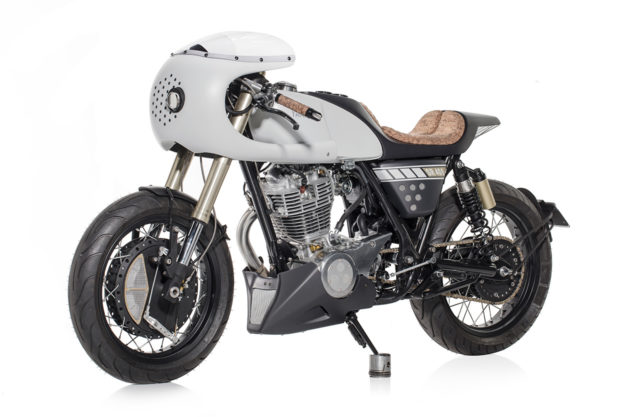 Yamaha SR400 cafe racer by Capêlos Garage and Elemental Rides