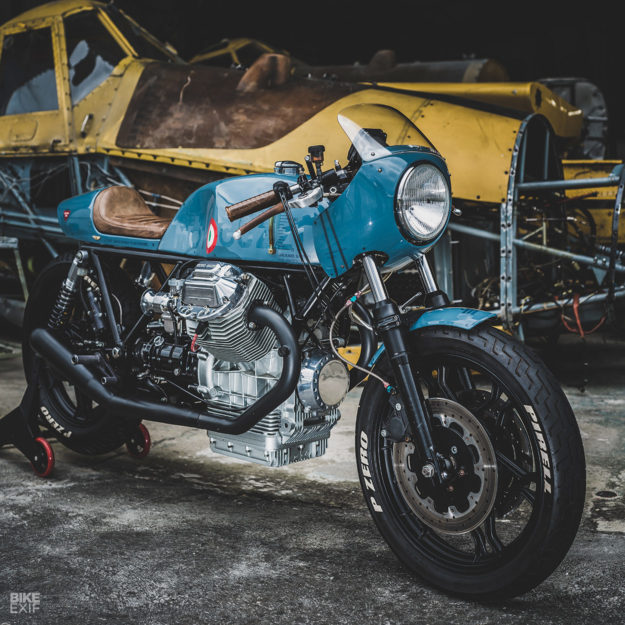 Ready For Take-Off: An aviation-styled Moto Guzzi Le Mans cafe racer from Costa Rica