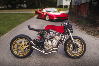 Rosso Corsa: A Honda CB600F Cafe Racer Inspired by a Ferrari