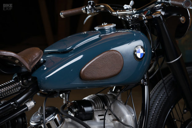 Vintage BMW R51/2 restomod motorcycle