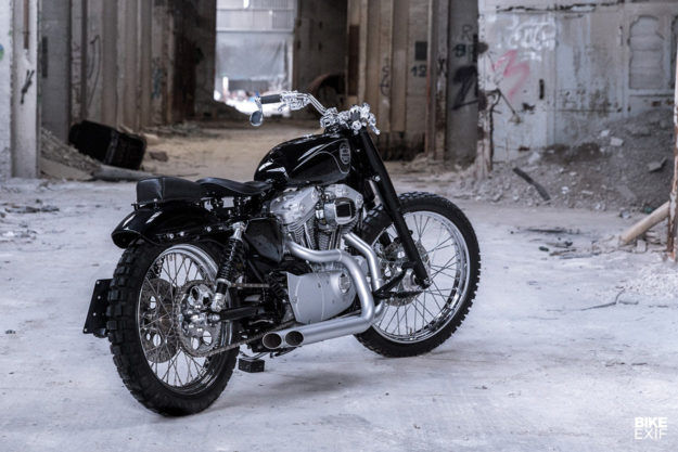 Custom Harley-Davidson Sportster scrambler built for Google Switzerland boss Patrick Warnking