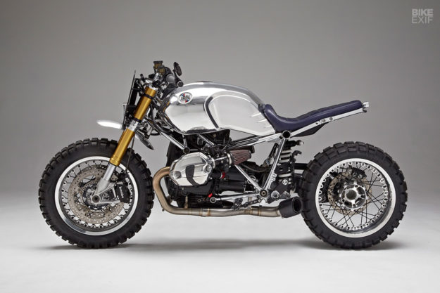 A gleaming custom BMW R nineT from Jane Motorcycles