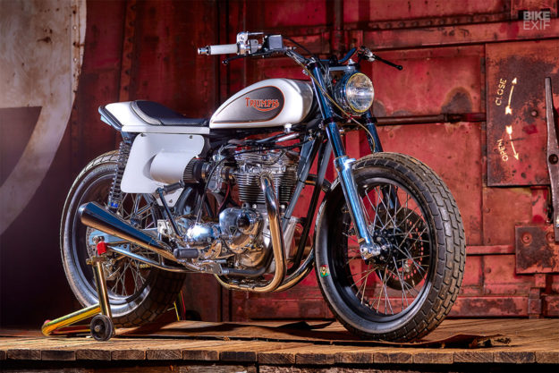 Fast cat: Mule’s Panther-framed Triumph T140 tracker