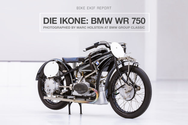 This supercharged vintage WR 750 replica hides behind closed doors at BMW.