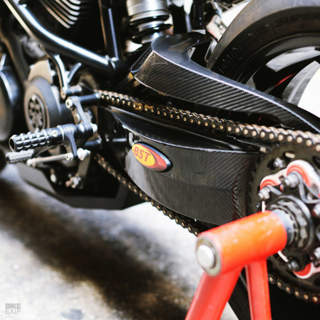 A stripped-down Harley-Davidson Street 750 flat tracker from Suicide Machine Company