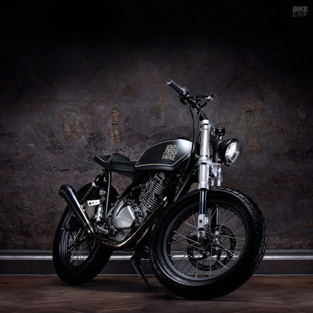 Frozen: An ice-cool Suzuki GN400 street tracker finished in BMW's famous matte paint