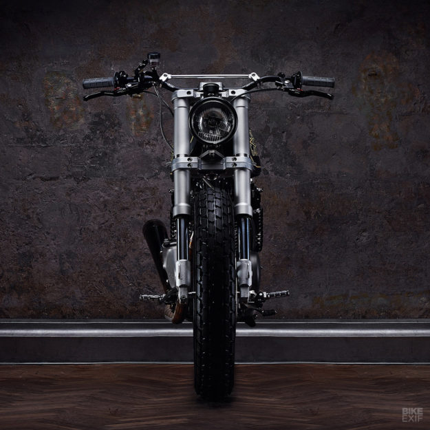 Frozen: An ice-cool Suzuki GN400 street tracker finished in BMW's famous matte paint
