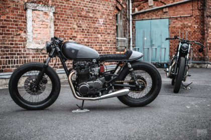 A pair of 1981 Yamaha XS650 cafe racers from Hookie Co.