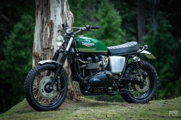 Mean and Green: A 2014 Triumph Scrambler custom tuned for performance