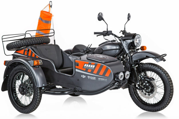 Ural Air limited edition sidecar motorcycle with drone