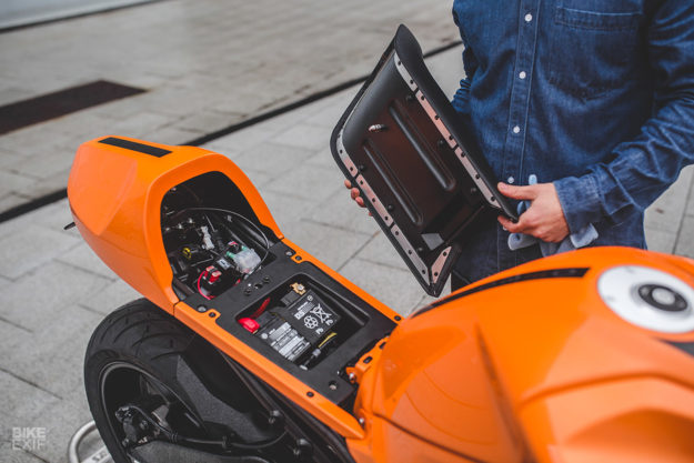 A McLaren Orange custom Yamaha MT-10 from deBolex