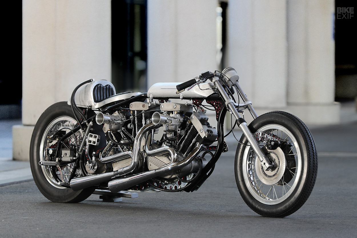 Twin-engined Harley drag bike by Hotchop Speed Shop of Japan
